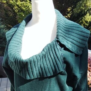 Chico's Teal Cowl Neck Sweater Size 2